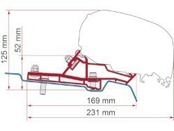 Fiamma Adapter Kit F80 Ford Transit H2 L2